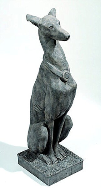 Whippet Dog Sculpture Large Scale Resin Sentinel Statue Deco Style